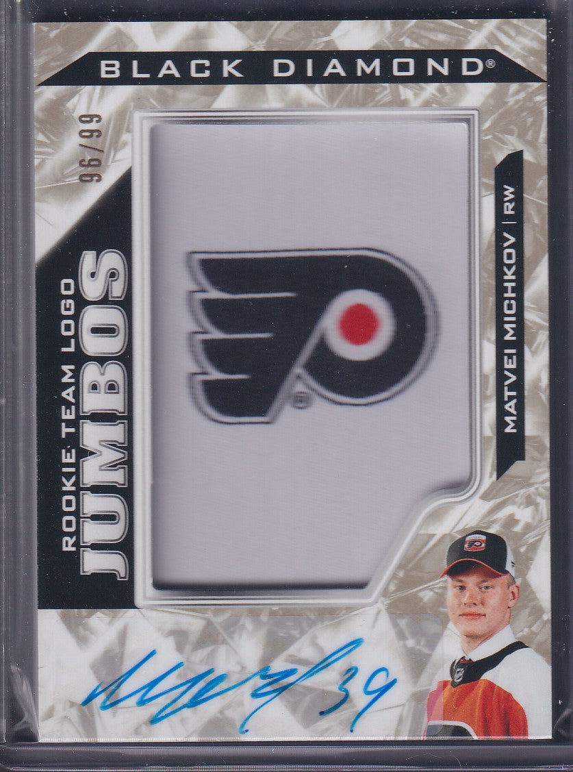 MATVEI MICHKOV - 2024 Black Diamond Rookie Team Logo Jumbos Auto #RTL-MM, /99
