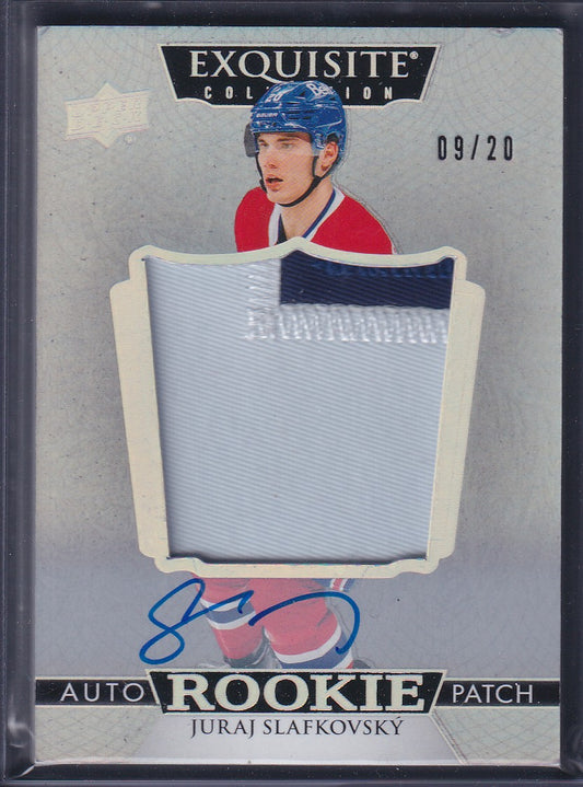 JURAF SLAFKOVSKY - 2022 UD Exquisite Rookie Auto Patch #EC-SL, /20 (SEE COND)