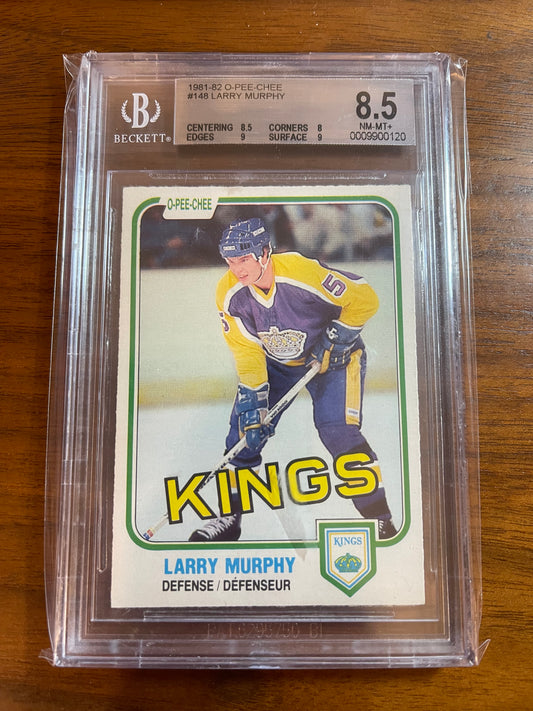 LARRY MURPHY - 1981 O-Pee-Chee Rookie #148, BGS 8.5