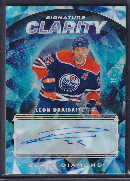 LEON DRAISAITL - 2024 Black Diamond Signature Clarity Auto #SC-LD, /10