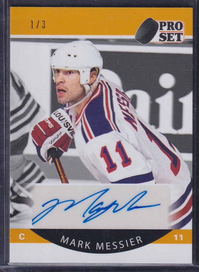 MARK MESSIER - 2021 Leaf Trading Pro Set Auto #A90-MM1, /3
