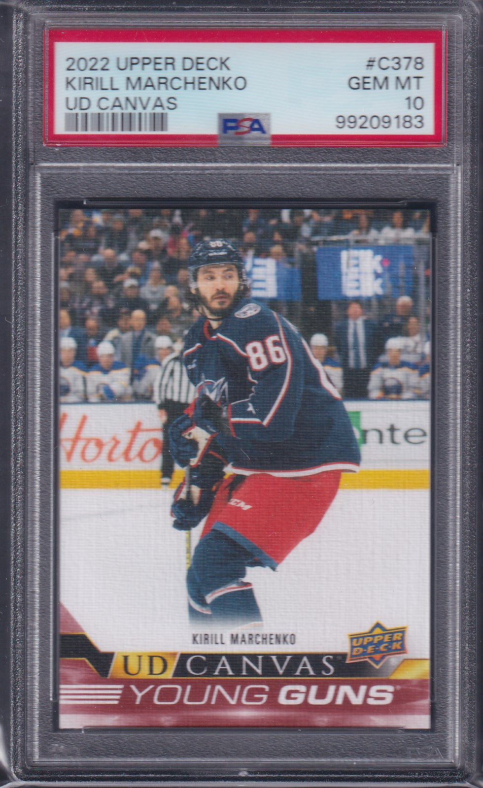 KIRILL MARCHENKO - 2022 Upper Deck Young Guns Canvas #C378, PSA 10