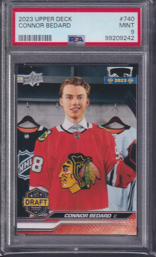 CONNOR BEDARD - 2023 Upper Deck Draft 2023 #740, PSA 9