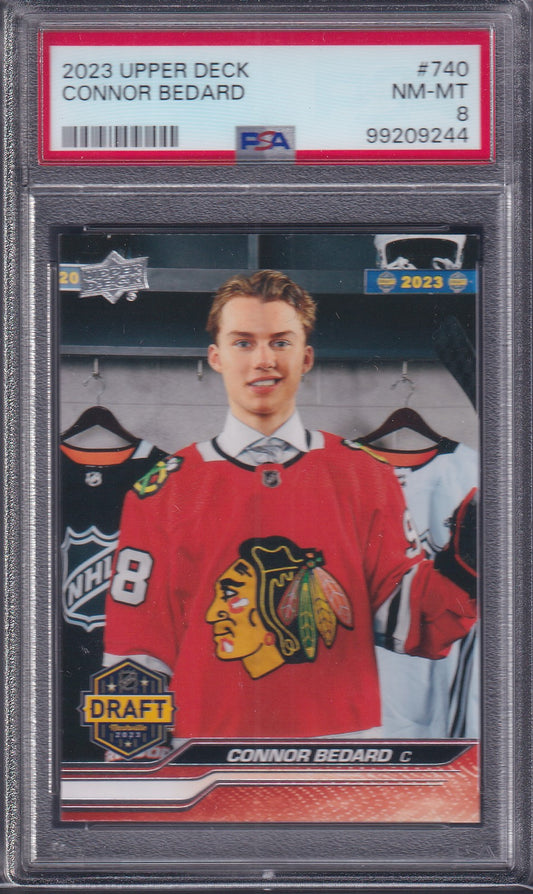 CONNOR BEDARD - 2023 Upper Deck Draft 2023 #740, PSA 8