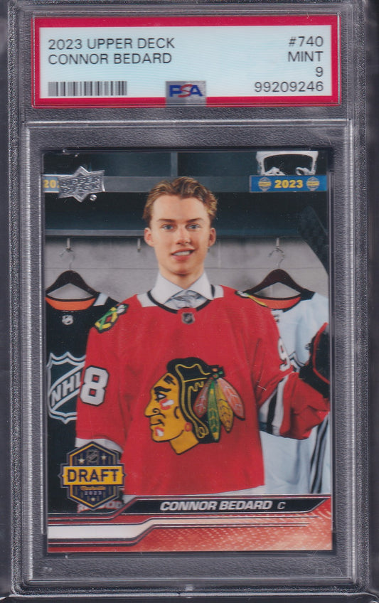 CONNOR BEDARD - 2023 Upper Deck Draft 2023 #740, PSA 9