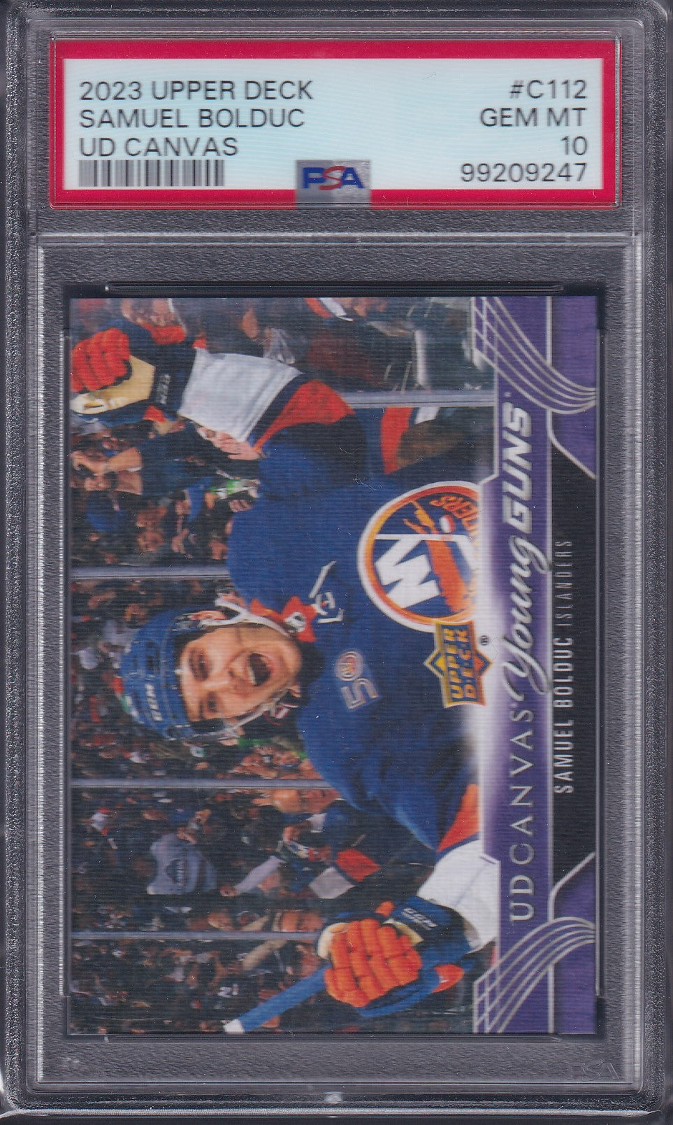 SAMUEL BOLDUC - 2023 Upper Deck Young Guns Canvas #C112, PSA 10