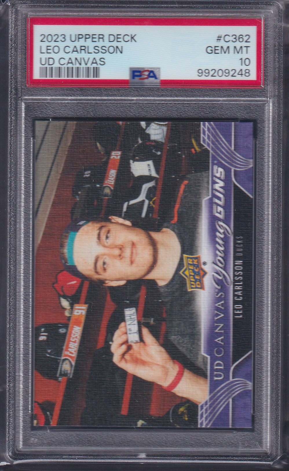 LEO CARLSSON - 2023 Upper Deck Young Guns Canvas #C362, PSA 10