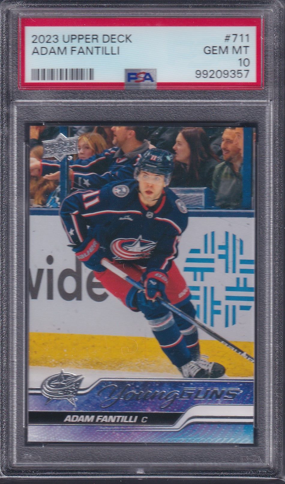 ADAM FANTILLI - 2023 Upper Deck Young Guns #711, PSA 10