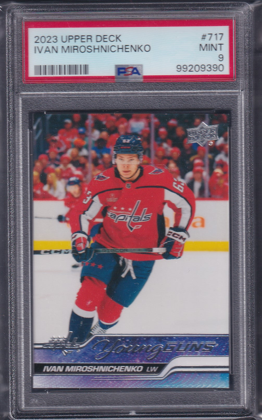 IVAN MIROSHNICHENKO - 2023 Upper Deck Young Guns #717, PSA 9