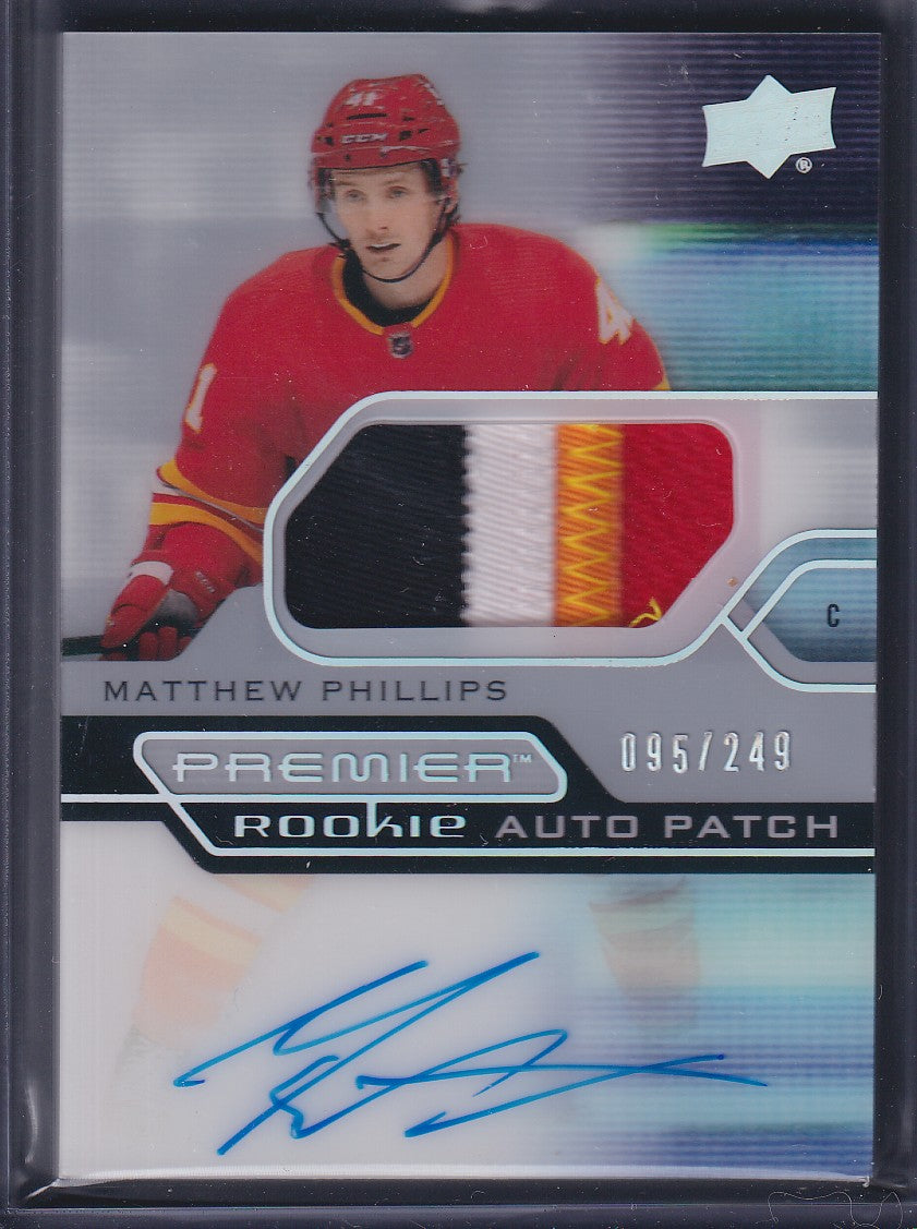 MATTHEW PHILLIPS - 2021 Upper Deck Premier Rookie Auto Patch #AR-MP, /249