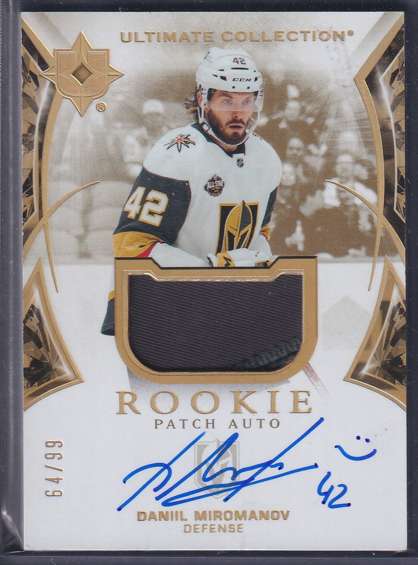 DANIIL MIROMANOV - 2021 UD Ultimate Rookie Auto Patch #118, /99