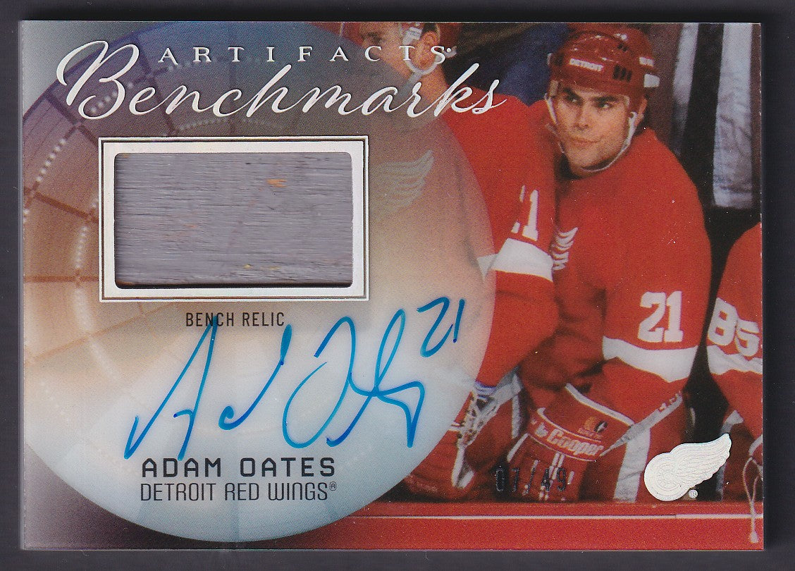 ADAM OATES - 2025 Upper Deck Artifacts Benchmarks Auto Relic Patch #BM-AO, /49
