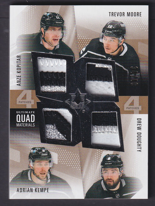 KOPITAR / MOORE / KEMPE / DOUGHTY - 2024 Ultimate Quad Materials #QM-KMKD, /49