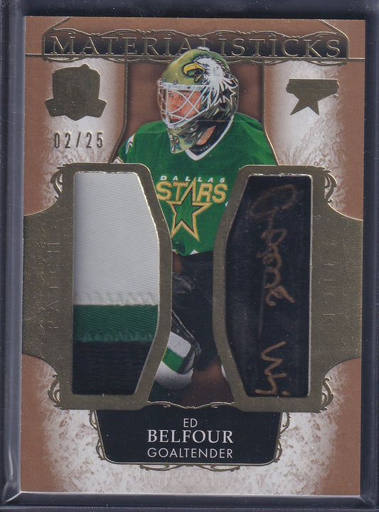 ED BELFOUR - 2023 The Cup Materialsticks Dual Patch #MS-EB, /25