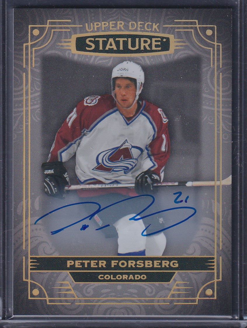 PETER FORSBERG - 2022 Upper Deck Stature Auto #8
