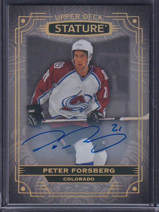 PETER FORSBERG - 2022 Upper Deck Stature Auto #8
