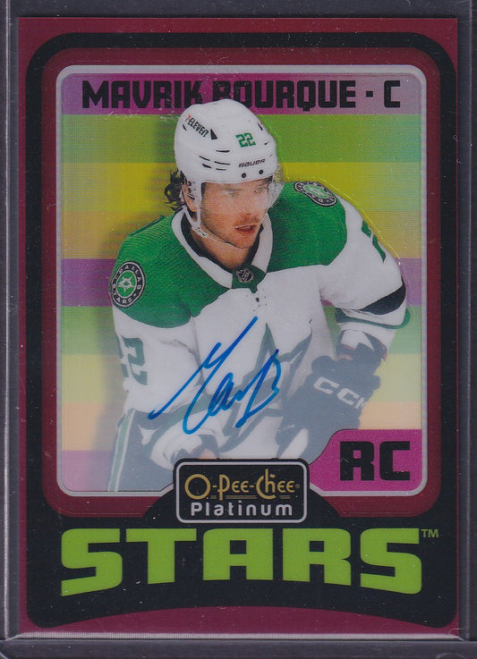 MAVRIK BOURQUE - 2024 O-Pee-Chee Rookie RED RAINBOW AUTO #R70