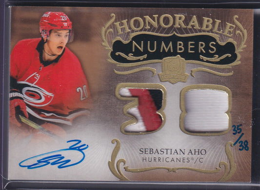 SEBASTIAN AHO - 2023 The Cup Honorable Numbers Auto Patch #HR-SA, /38