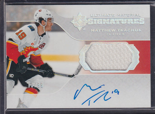 MATTHEW TKACHUK - 2019 Ultimate Material Signatures Auto Patch #UMS-MT, /99