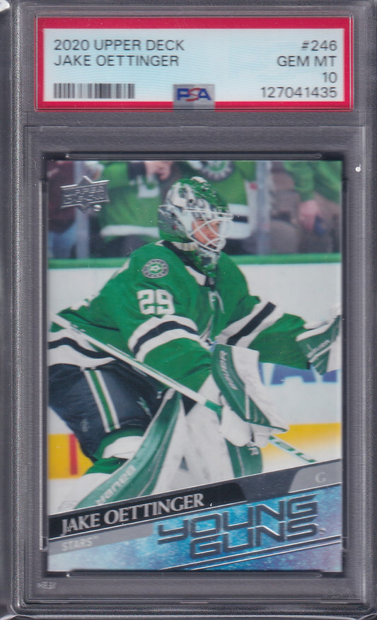 JAKE OETTINGER - 2020 Upper Deck Young Guns #246, PSA 10