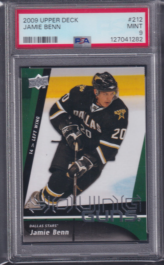 JAMIE BENN - 2009 Upper Deck Young Guns #212, PSA 9