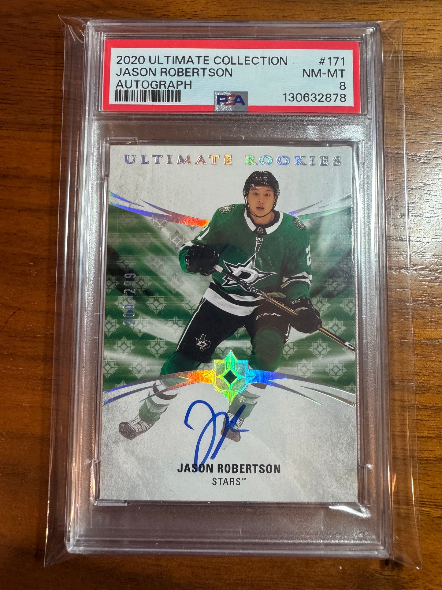 JASON ROBERTSON - 2020 Ultimate Rookies Auto #171, /299, PSA 8