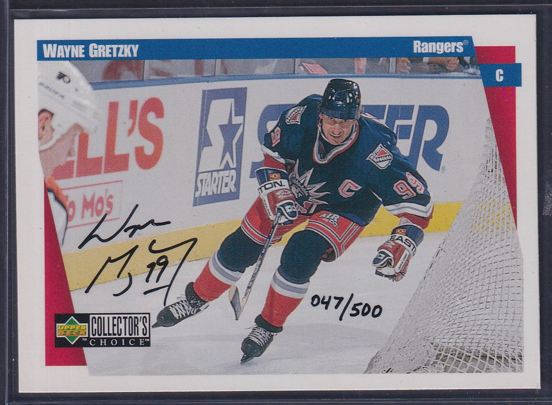 WAYNE GRETZKY - 1997 Upper Deck Collector's Choice Auto #167, /500