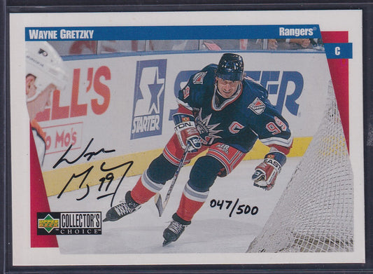WAYNE GRETZKY - 1997 Upper Deck Collector's Choice Auto #167, /500