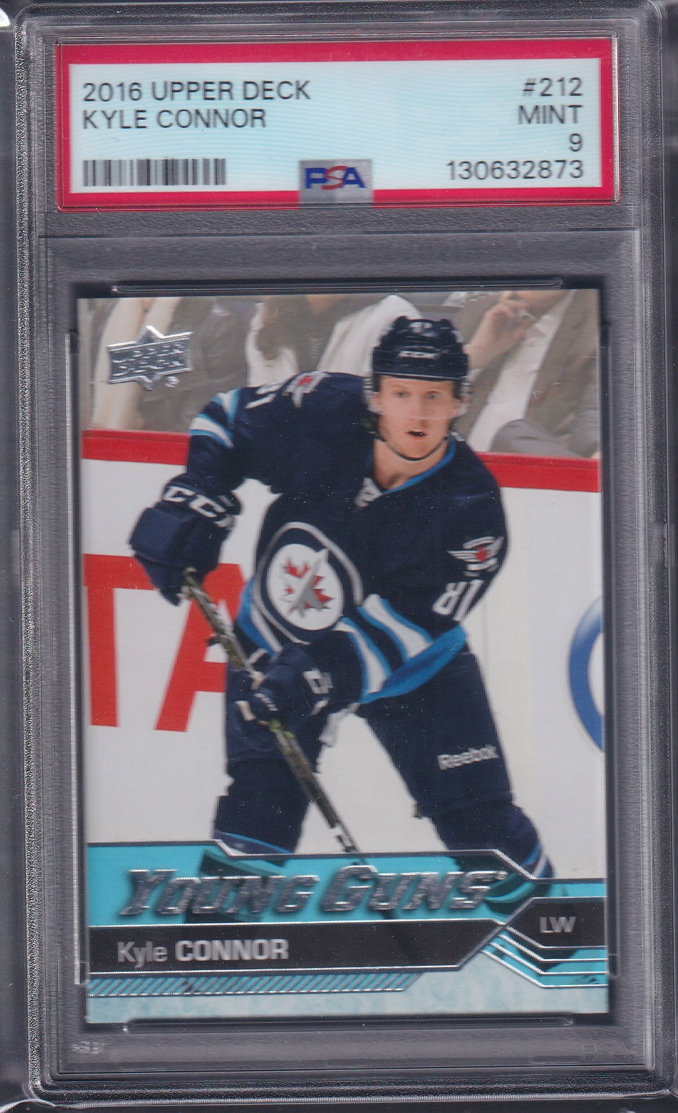 KYLE CONNOR - 2016 Upper Deck Young Guns #212, PSA 9