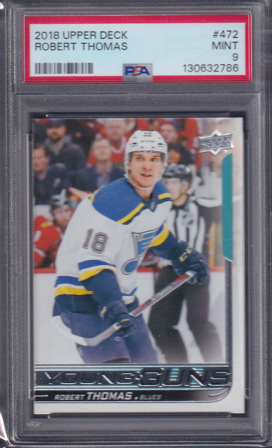 ROBERT THOMAS - 2018 Upper Deck Young Guns #472, PSA 9