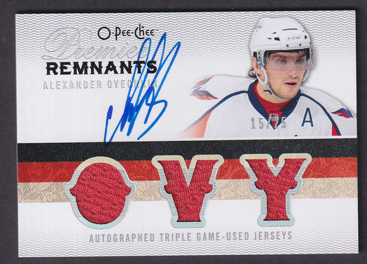 ALEXANDER OVECHKIN - 2009 O-Pee-Chee Premier Remnants Auto Patch #AR3-AO, /25