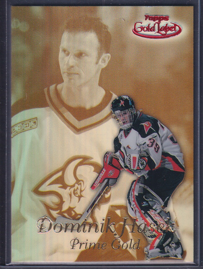 DOMINIK HASEK - 1999 Topps Gold Label RED Prime Gold #PG1, 1/1