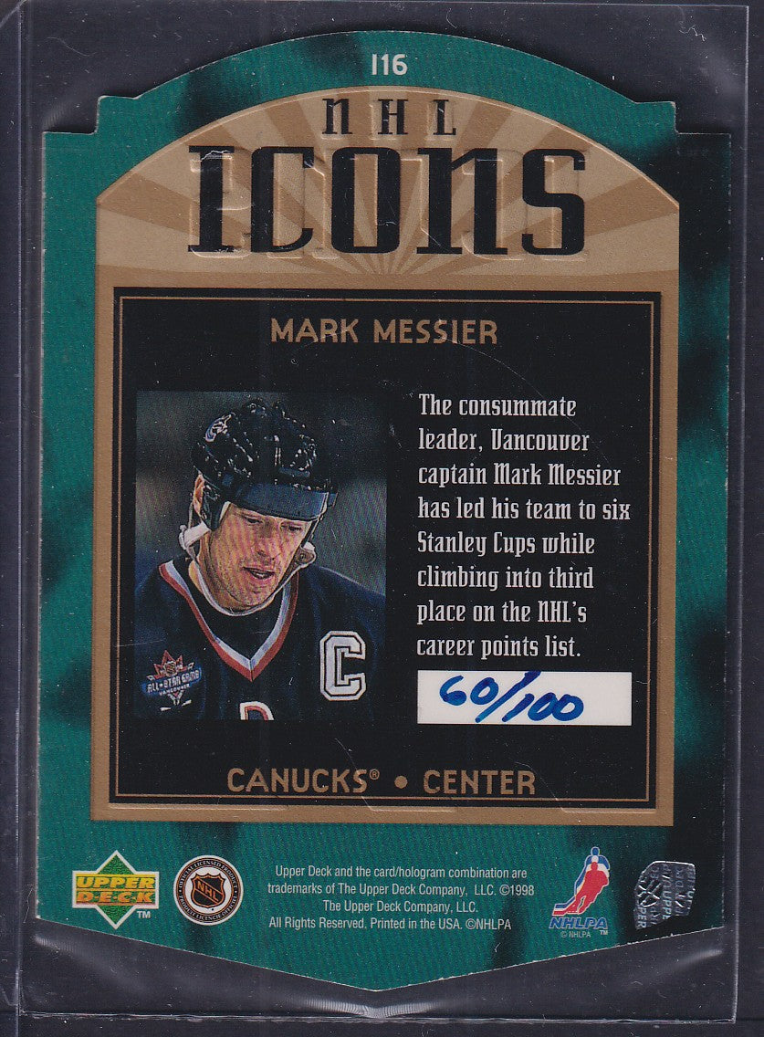 MARK MESSIER - 1997 SP Authentic NHL Icons Die Cut #116, /100
