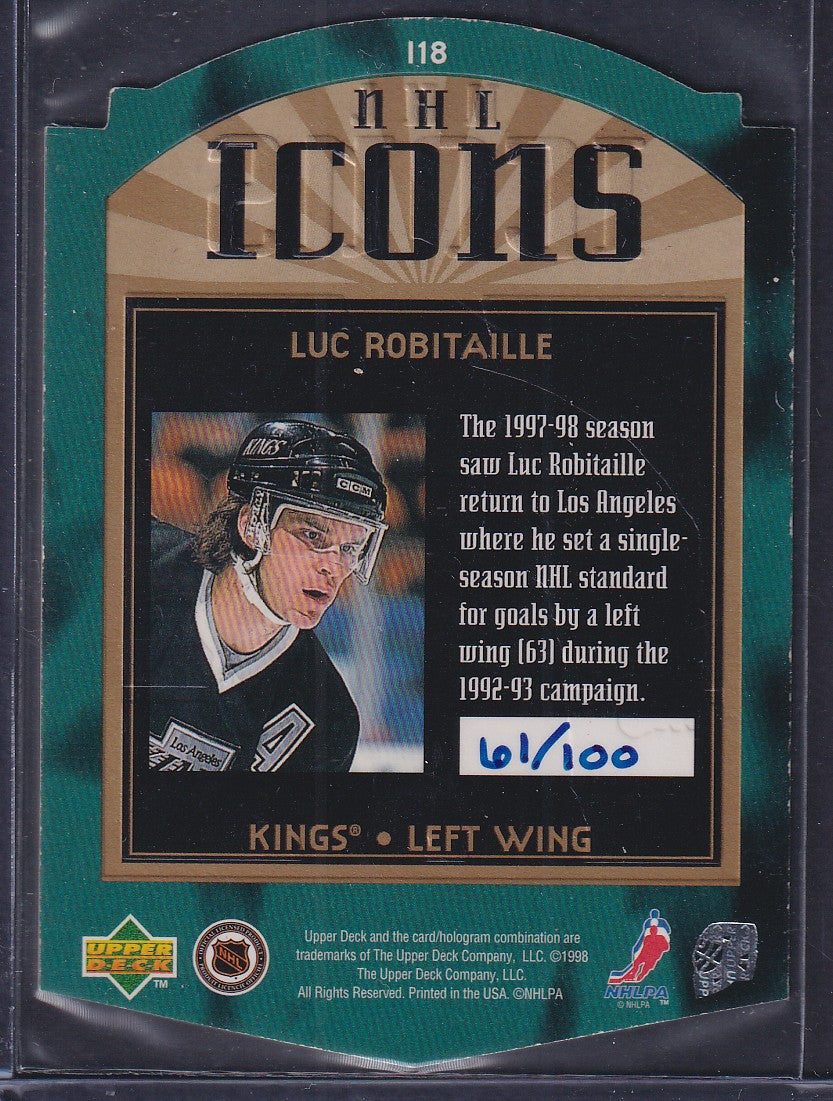 LUC ROBITAILLE - 1997 SP Authentic NHL Icons Die Cut #118, /100