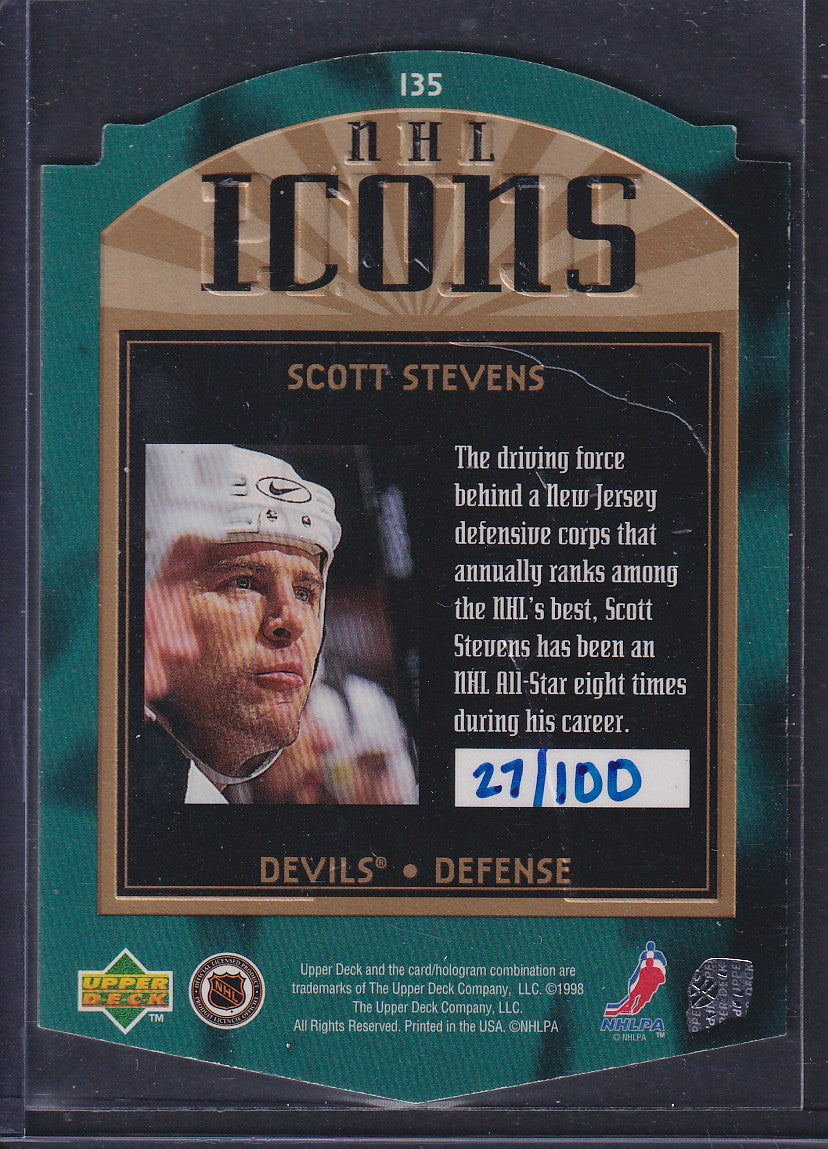 SCOTT STEVENS - 1997 SP Authentic NHL Icons Die Cut #135, /100