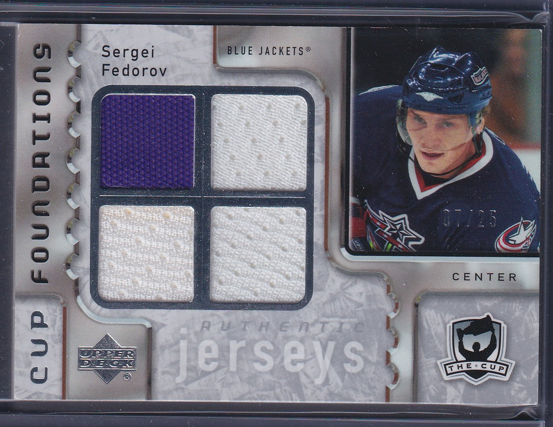 SERGEI FEDOROV - 2006 The Cup Foundations Quad Jersey #CQ-SF, /25