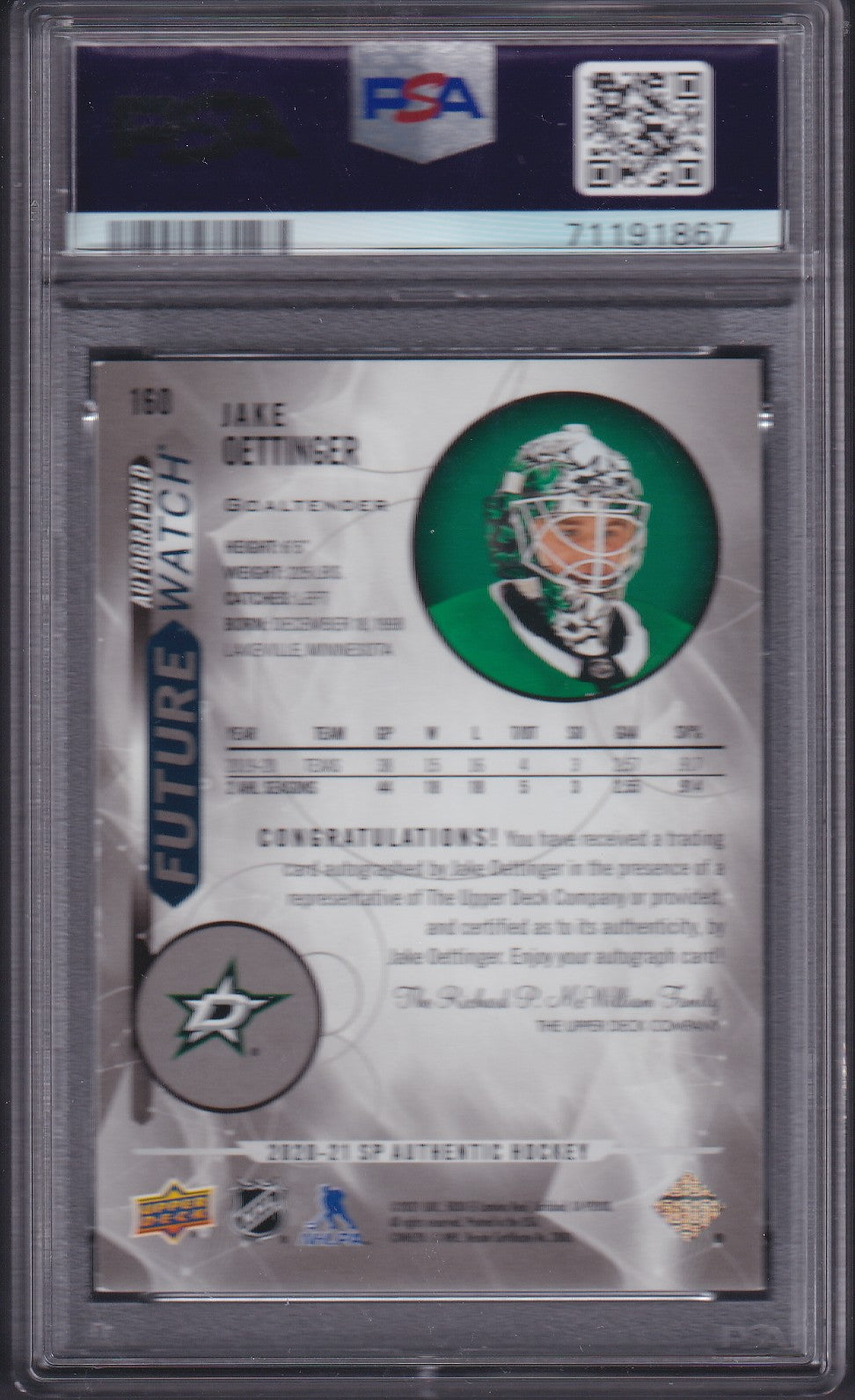 JAKE OETTINGER - 2020 SP Authentic Future Watch Auto BLACK #160, SSP 5-8