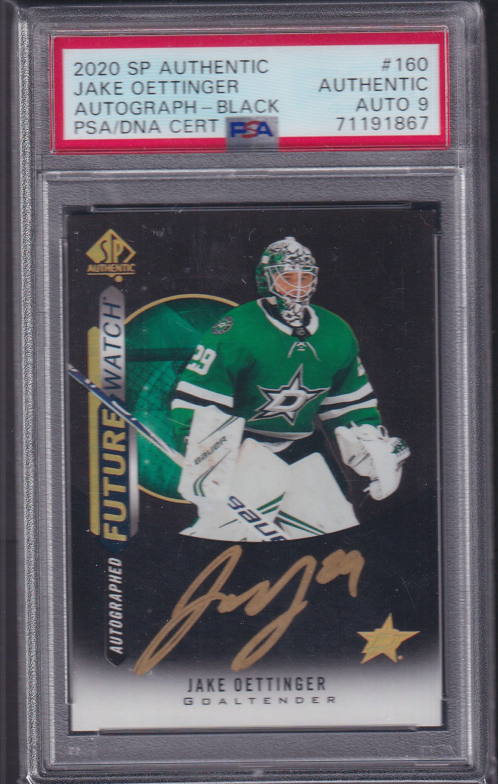 JAKE OETTINGER - 2020 SP Authentic Future Watch Auto BLACK #160, SSP 5-8