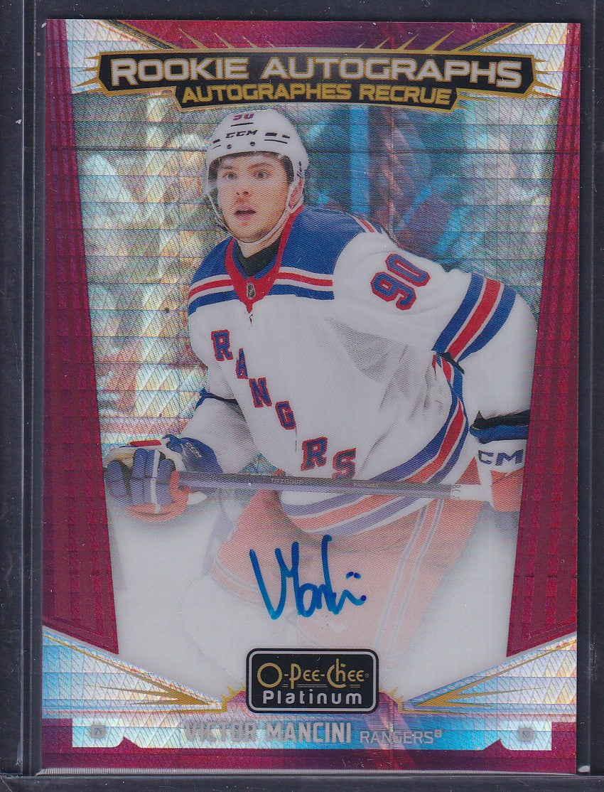 VICTOR MANCINI - 2024 O-Pee-Chee Platinum Rookie Autographs RED PRISM #R-VM, /30