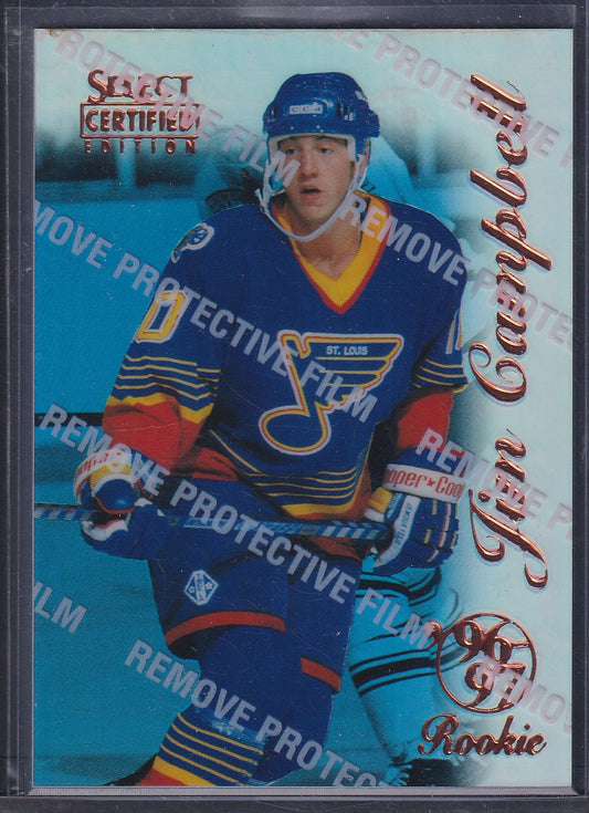 JIM CAMPBELL - 1996 Pinnacle Select Certified MIRROR BLUE #106
