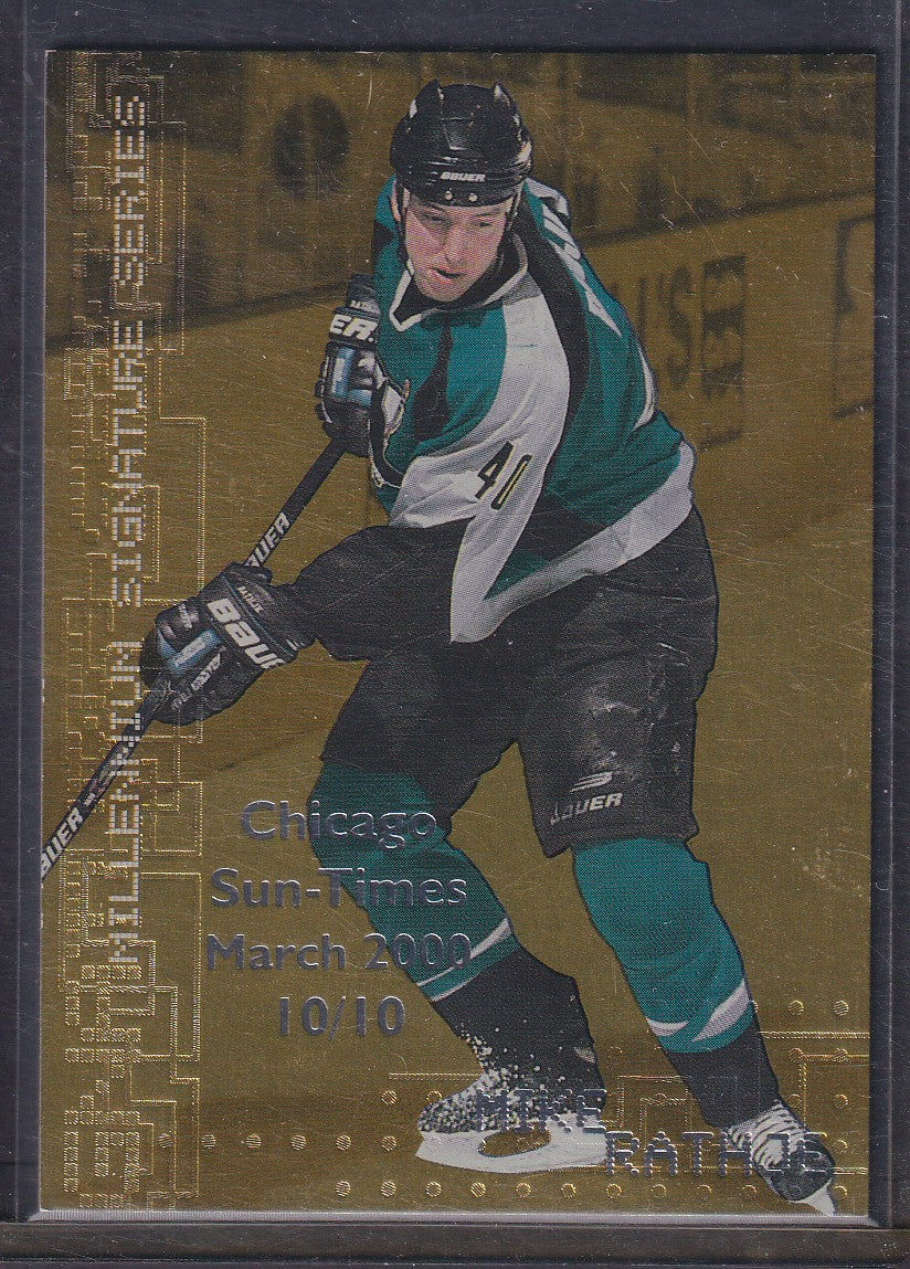 MIKE RATHJE - 1999 ITG BAP Millennium Signature Series Chicago Sun-Times /10
