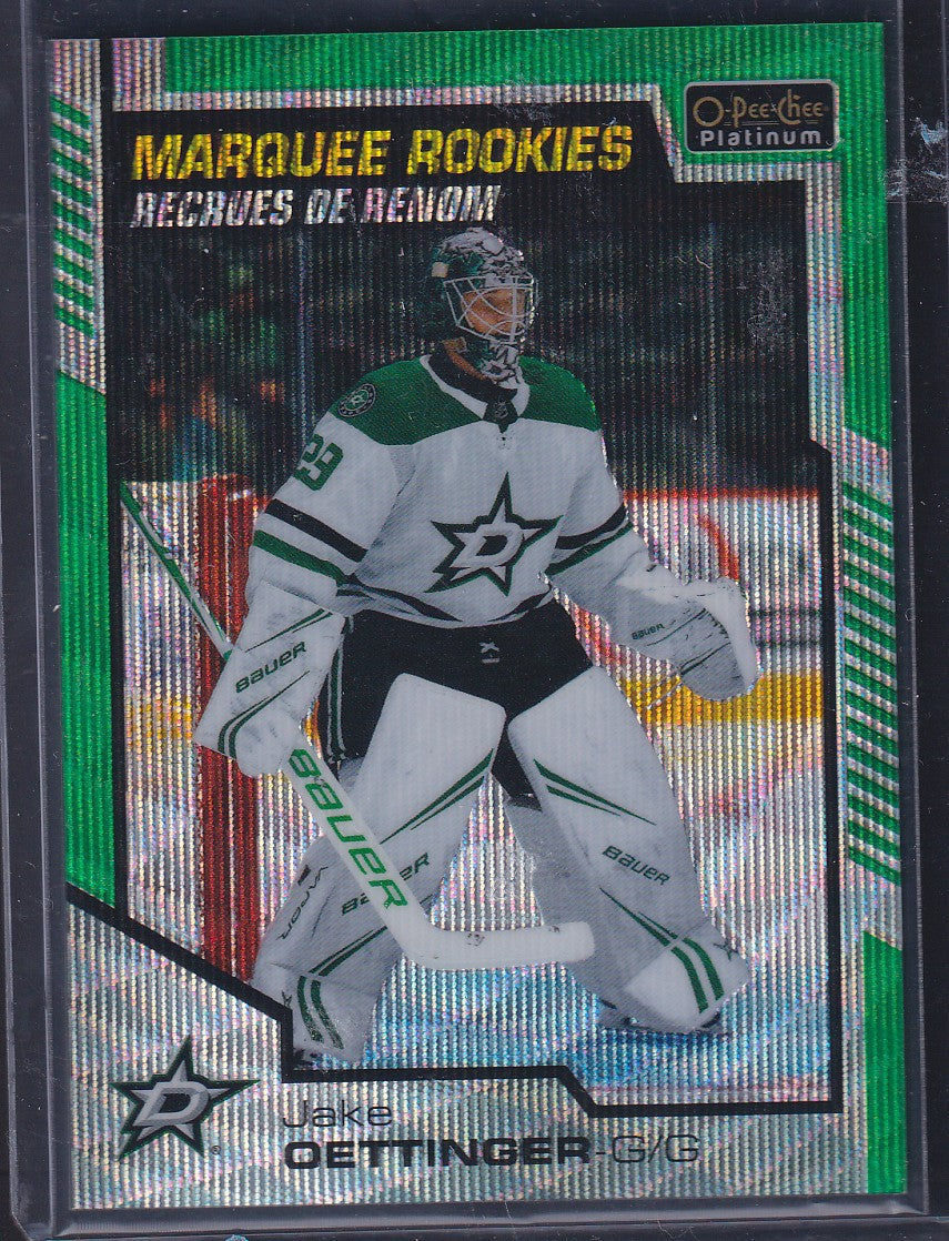 JAKE OETTINGER - 2020 O-Pee-Chee Platinum Marquee Rookie EMERALD SURGE #175, /10