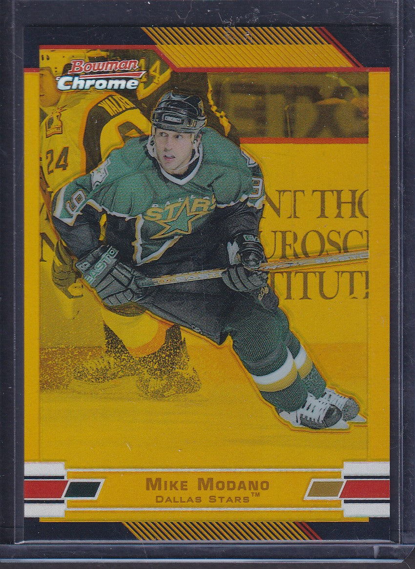 MIKE MODANO - 2003 Bowman Chrome Gold REFRACTOR #99, /50