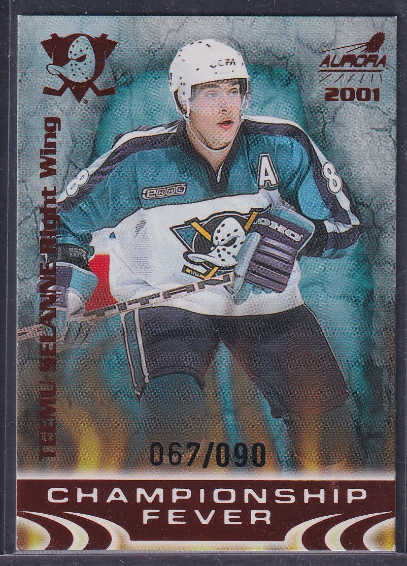 TEEMU SELANNE - 2001 Pacific Aurora Championship Fever #2, /90