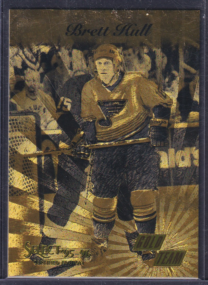 BRETT HULL - 1995 Pinnacle Select Certified GOLD TEAM #6