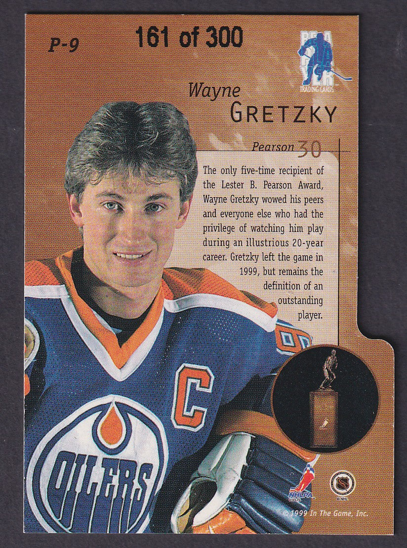 WAYNE GRETZKY - 1999 ITG Be a Player Pearson 30 Die Cut #P-9, /300