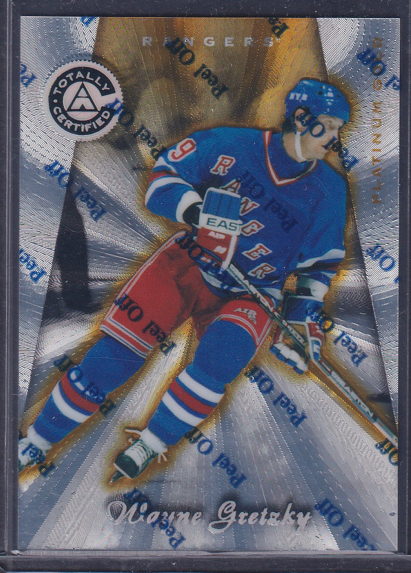 WAYNE GRETZKY - 1997 Pinnacle Totally Certified PLATINUM GOLD #100, 52/69