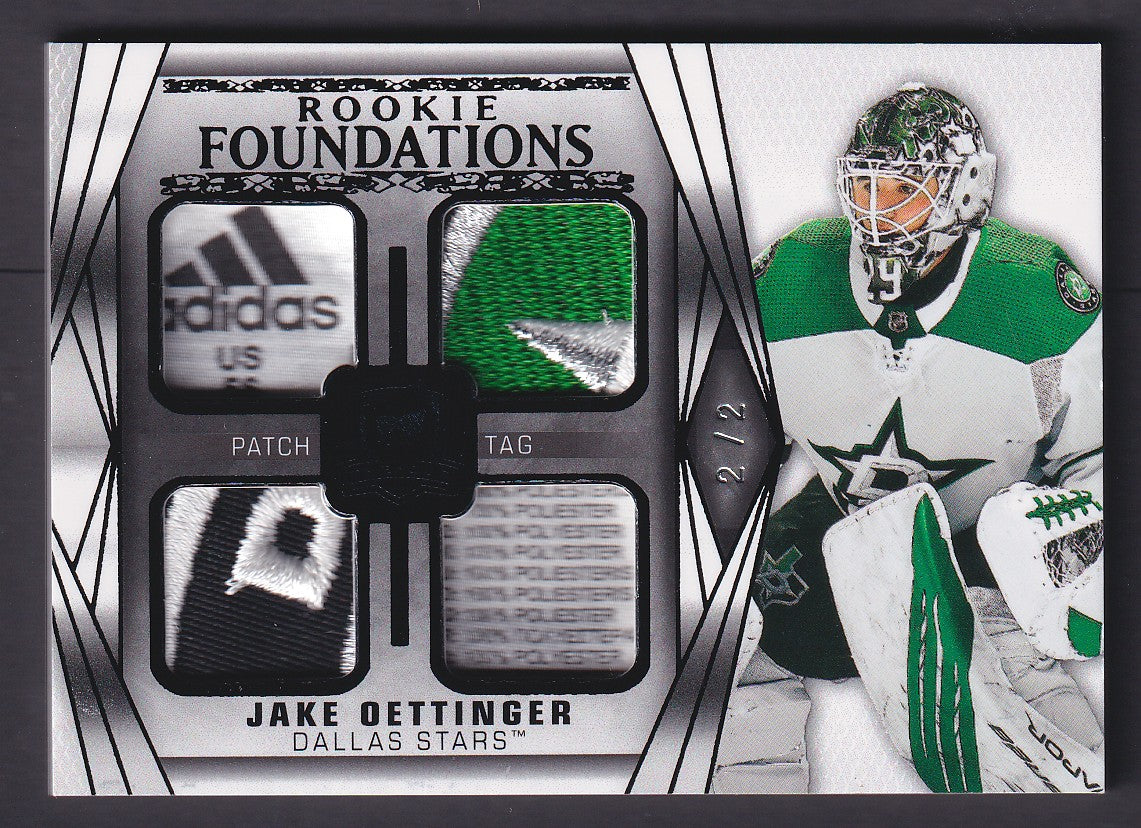 JAKE OETTINGER - 2020 The Cup Rookie Foundations Quad Patch #F-JO, /2