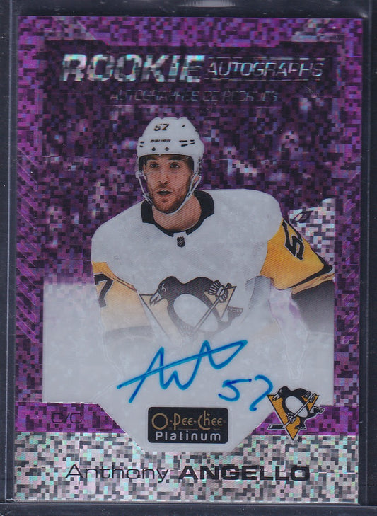 ANTHONY ANGELLO - 2020 O-Pee-Chee Platinum Rookie Autographs VIOLET PIXELS #R-AA