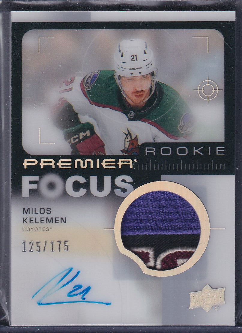 MILOS KELEMEN - 2023 Upper Deck Premier Focus Rookie Auto Patch #PFR-MK, /175